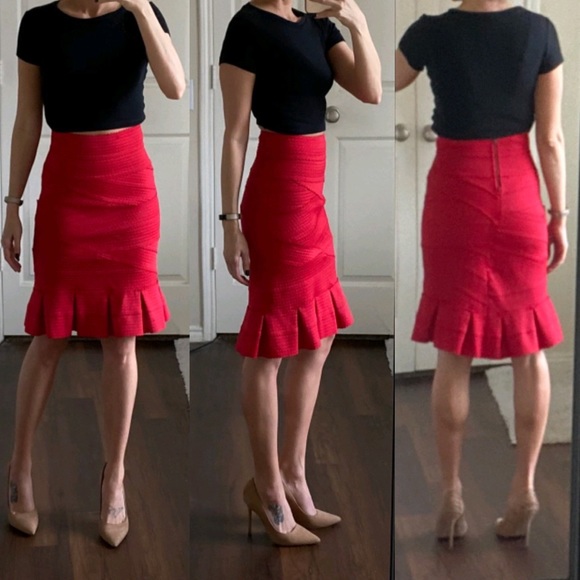 Anthropologie Dresses & Skirts - Anthropologie Girls from Savoy red bandage skirt